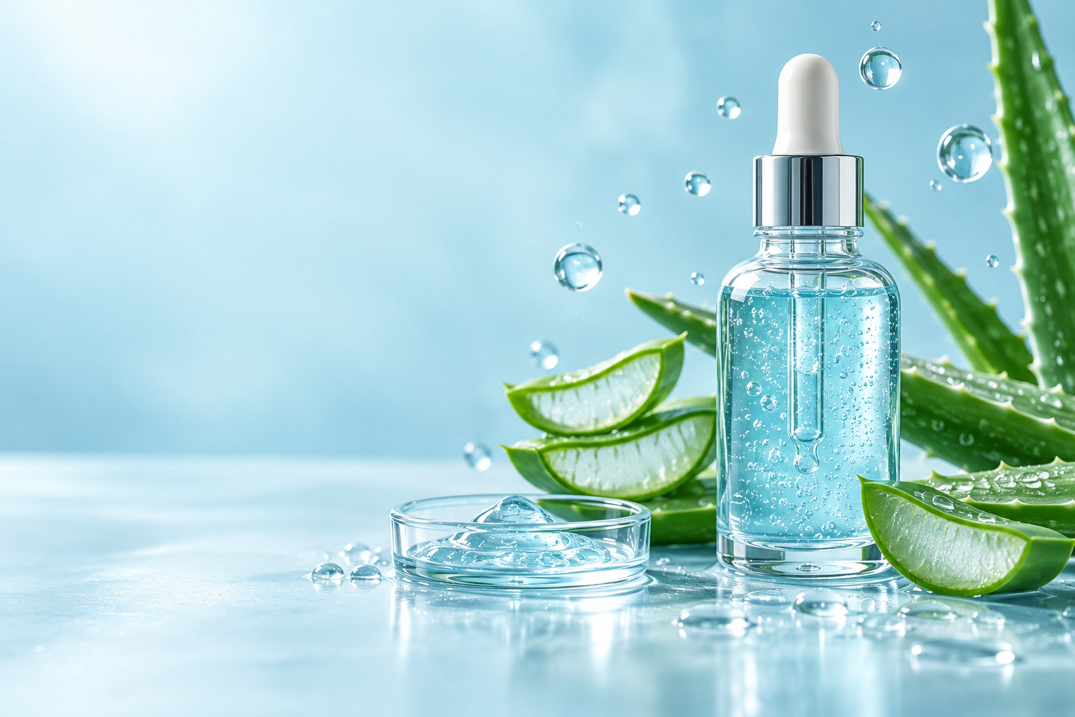 Aloe and hydrating cosmetic ingredients